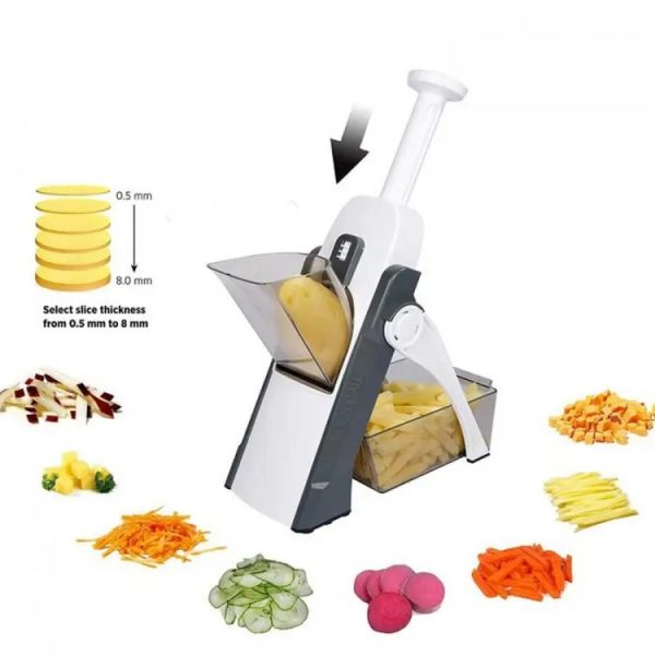 4 In 1 Mandoline Vegetable Cutter | Chopper | Adjustable Multi-function Cutter Vertical Vegetable Cutter Kitchen Shredder Grater MM WONDERS