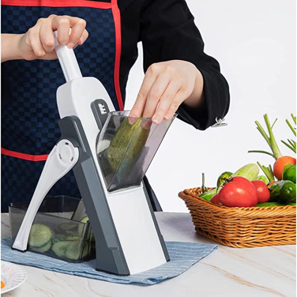 4 In 1 Mandoline Vegetable Cutter | Chopper | Adjustable Multi-function Cutter Vertical Vegetable Cutter Kitchen Shredder Grater MM WONDERS