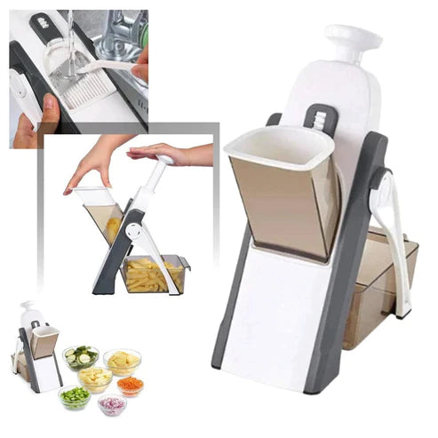 4 In 1 Mandoline Vegetable Cutter | Chopper | Adjustable Multi-function Cutter Vertical Vegetable Cutter Kitchen Shredder Grater MM WONDERS