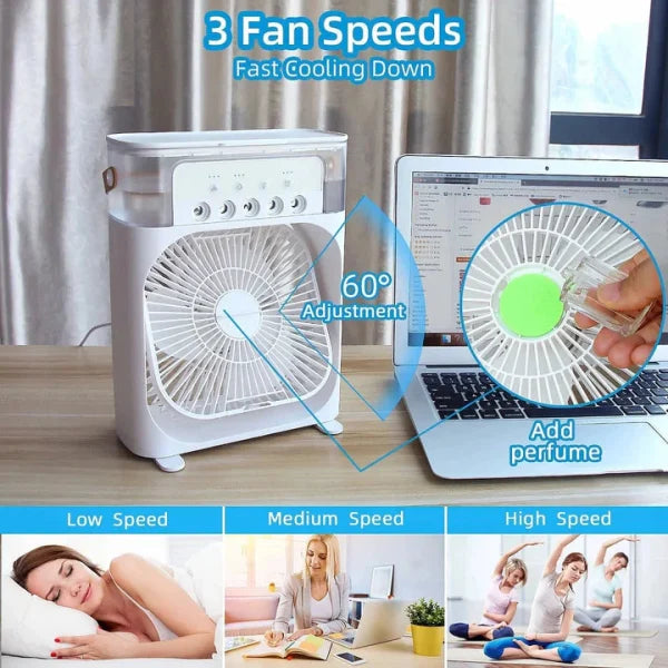 Portable Mist Fan Mini Air Cooler With Embose Button – Usb Electric – 9.5 Inch MM WONDERS